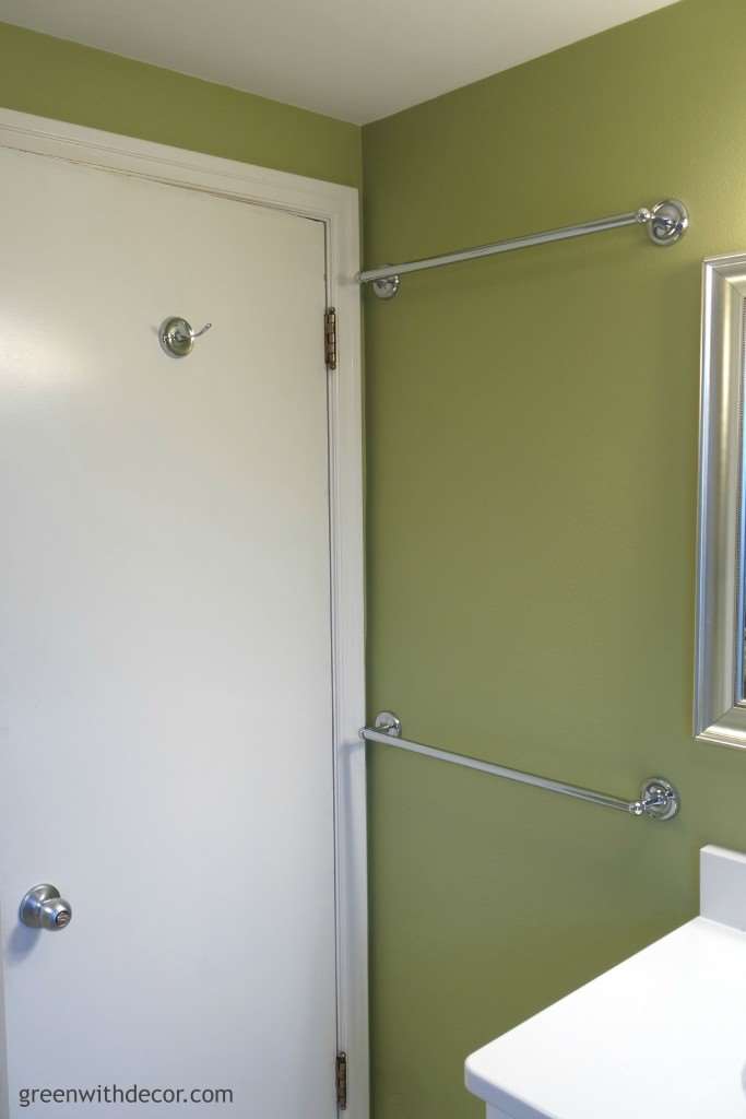 Picking hardware in a bathroom renovation | Green With Decor 