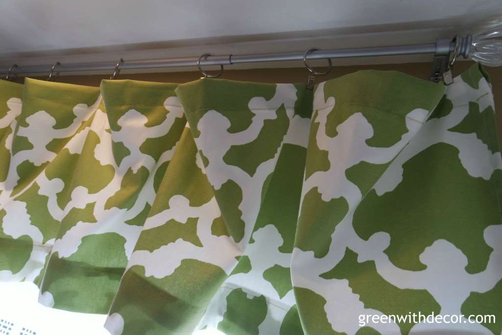 How to make window valances from a shower curtain. | Green With Decor