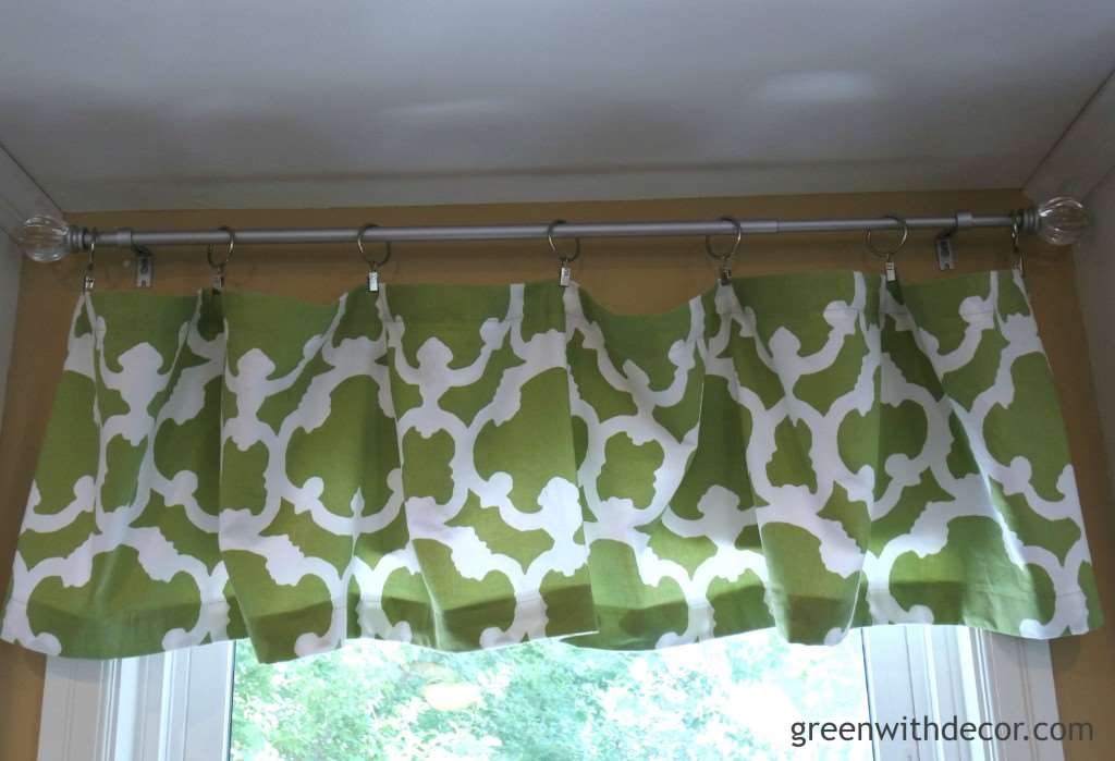 Make window valances from a shower curtain – Green With Decor