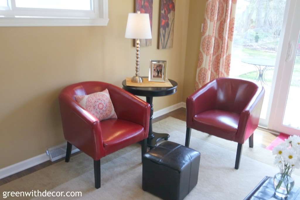 How to arrange furniture in a family room with high traffic flow. Such great tips! Our family room has so many openings, this blog post was great! | Green With Decor 