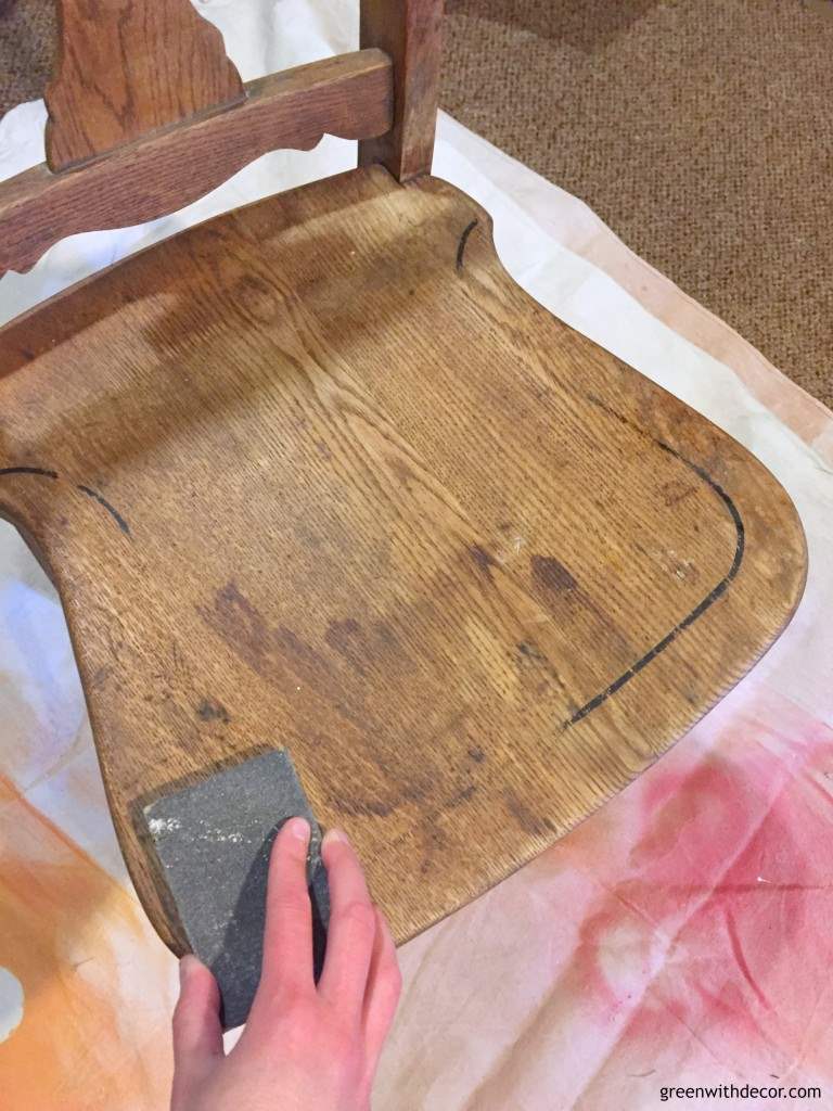 DIY furniture makeover: A quick & easy distressed chair