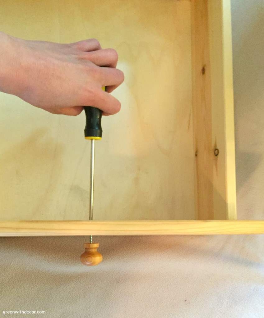 Removing hardware to paint furniture