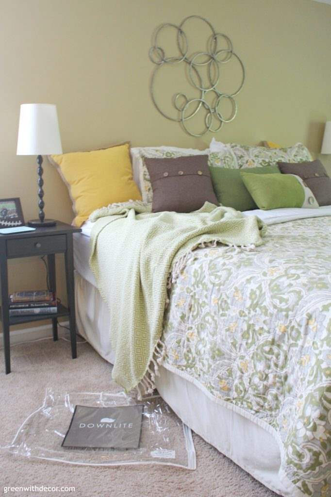 Set up your bedroom to get a good night’s sleep. I’m always focused on decorating the bedroom but she has some easy ideas for making your bedroom an easy place to fall asleep! And I want those comfy pillows she talks about! | Green With Decor