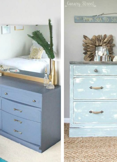 Colorful dresser makeovers, get inspired for your next painting project for the bedroom! Green dressers, blue dresser, pink dressers and red dressers!