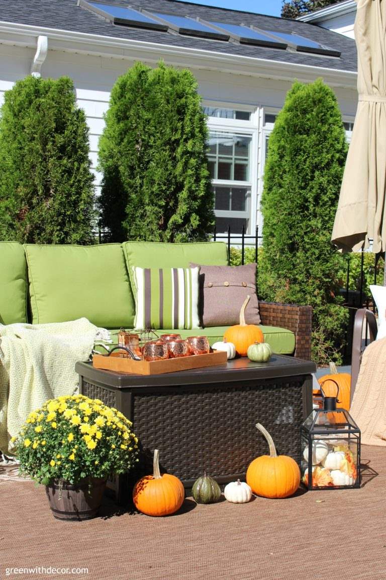 Fall patio ideas + outdoor tour Green With Decor