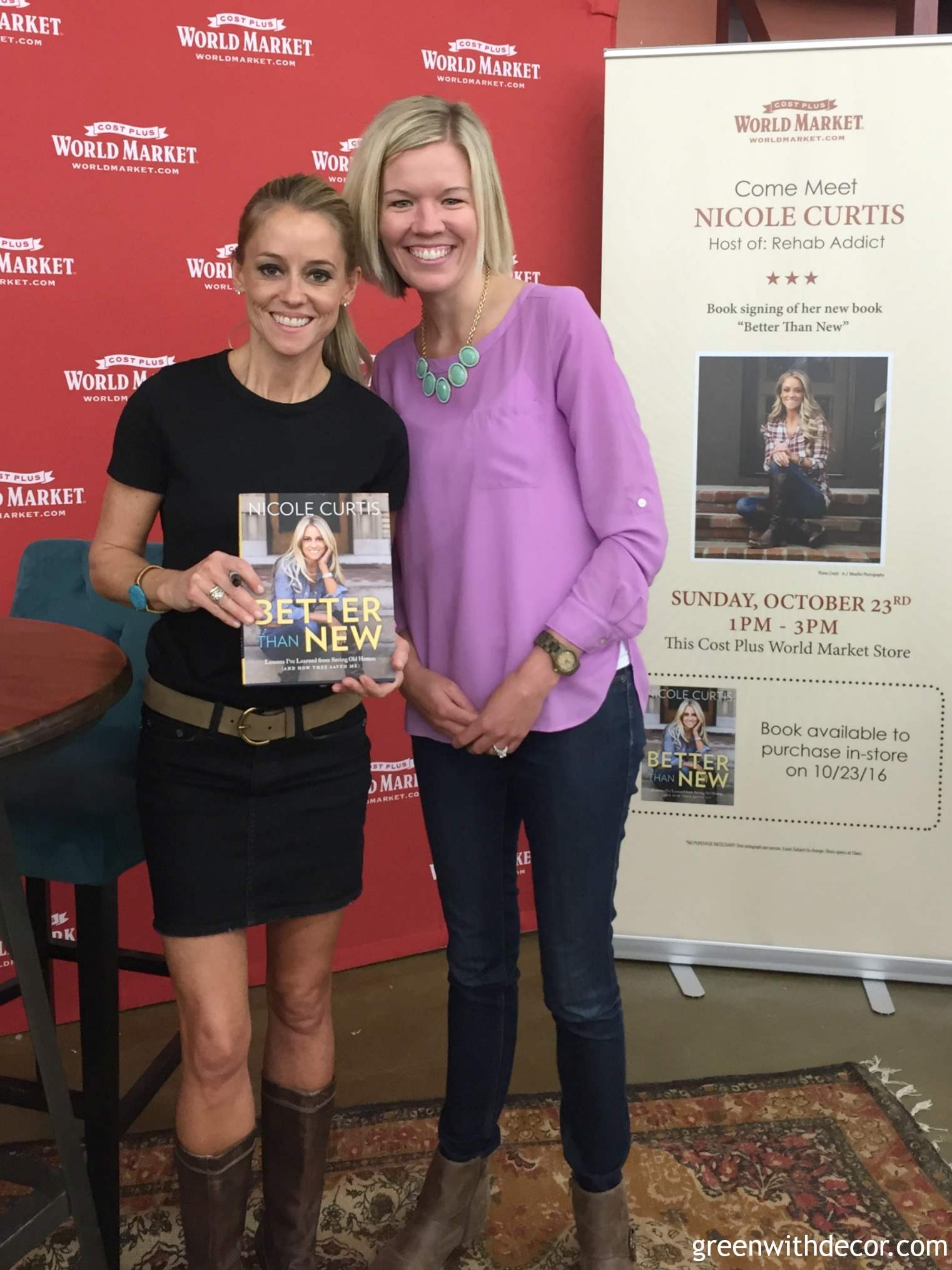 Meeting Nicole Curtis at a World Market store event!