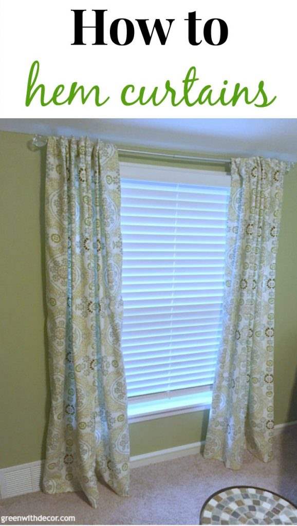 How to hem curtains Green With Decor