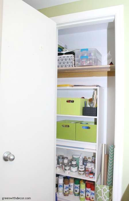 How to organize a craft closet without spending a dime.