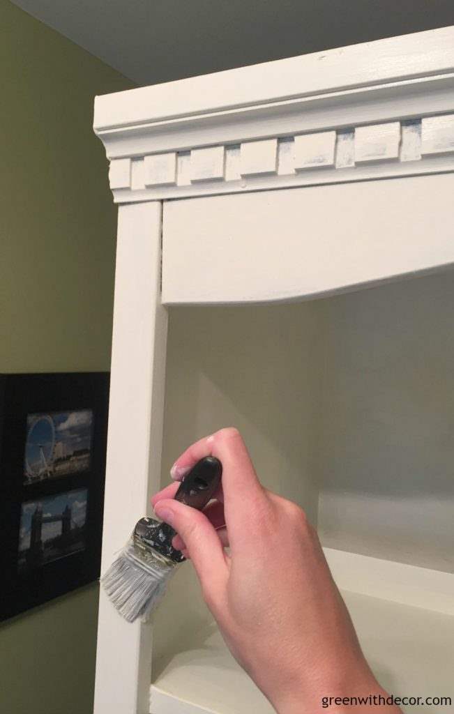 How to paint a bookshelf Spray or paint by hand? Green With Decor