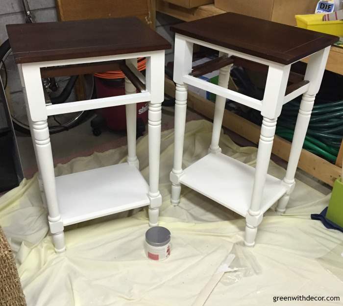 White clay paint with nightstands
