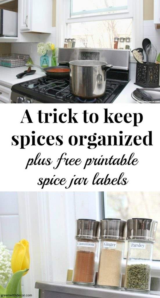 How to Organize a Spice Drawer With FREE Printable Spice Label