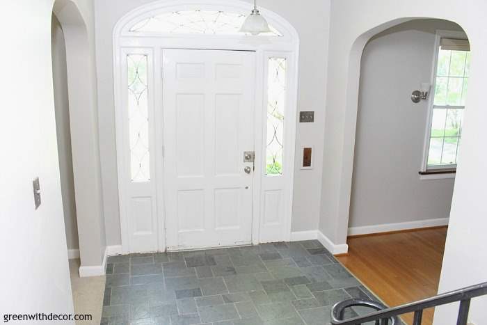 The Painted Foyer Agreeable Gray Green With Decor