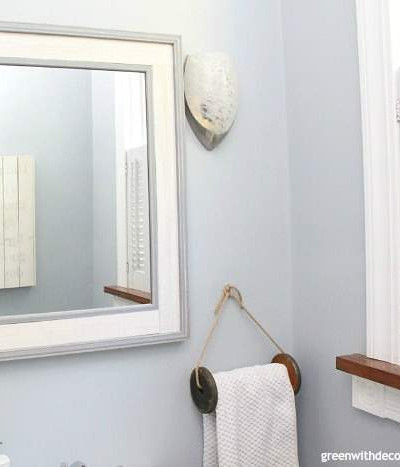 Decorating a whole house – small coastal blue bathroom makeover