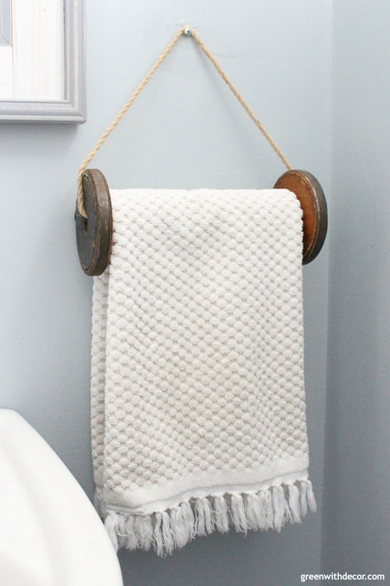 Homemade discount towel rack