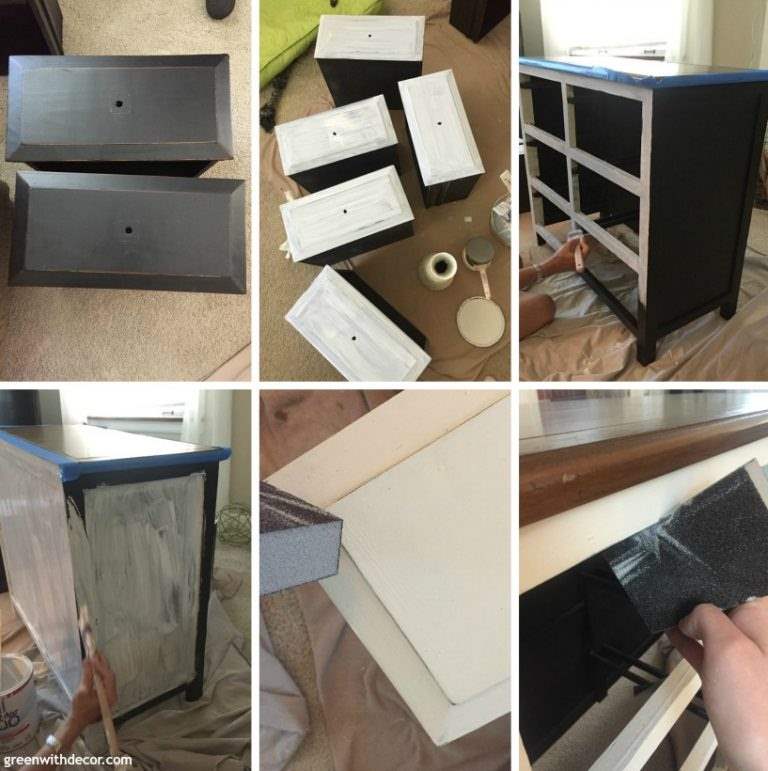 How to distress a dresser for a chippy farmhouse look Green With Decor