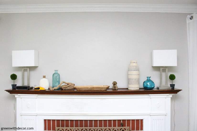 How to hang heavy wall decor when it doesn't line up with studs. Gorgeous Agreeable Gray wall!