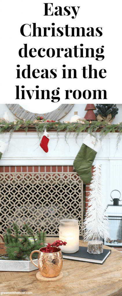 A green and red Christmas living room - Green With Decor
