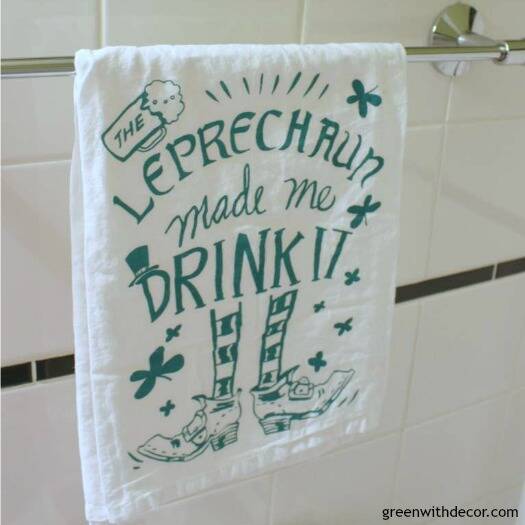 st patricks day bath hand towels