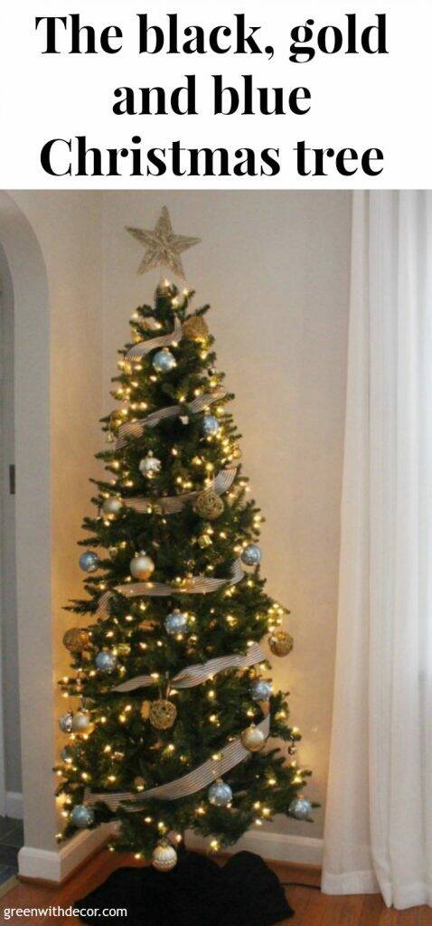 The black, gold and blue Christmas tree - Green With Decor