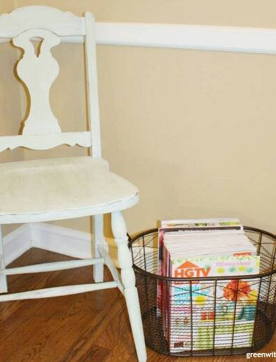 How to distress an old chair. This is such an easy tutorial, and I love the way she mixed paint colors to get this pretty color!