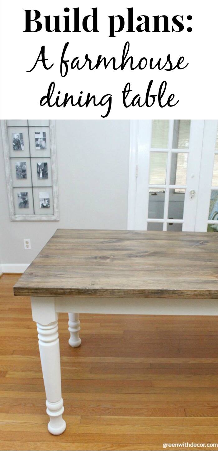 How to build a farmhouse dining table - Green With Decor
