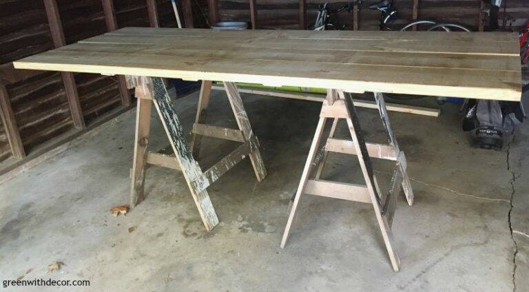 How to build a farmhouse dining table - Green With Decor