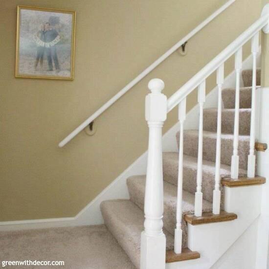 Paint Banister Without Taking It Off The Wall Green With Decor