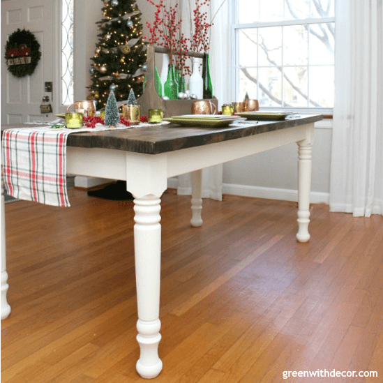 How To Paint Table Legs Green With Decor, What Paint To Use On Table Legs