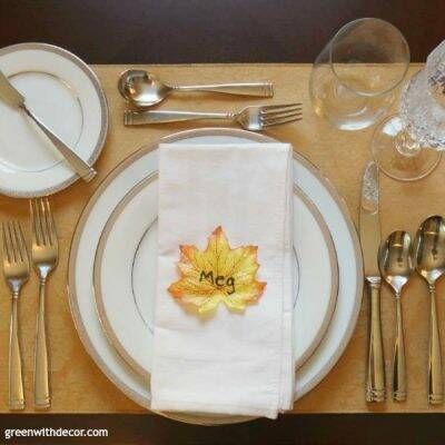 Easy Thanksgiving place settings