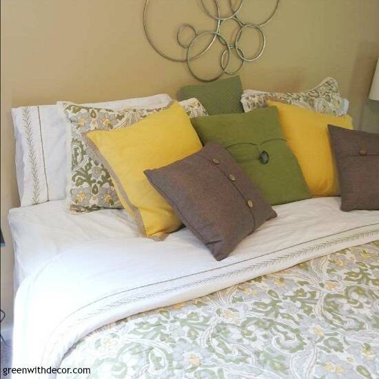 The primary bedroom the perfect sheets Green With Decor