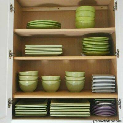 Add extra storage in the kitchen cabinets with this easy trick!