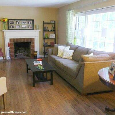 On a budget? Great ideas to upcycle, reuse and update pieces in a living room.
