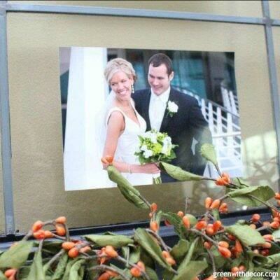 Repurpose old windows into picture frames