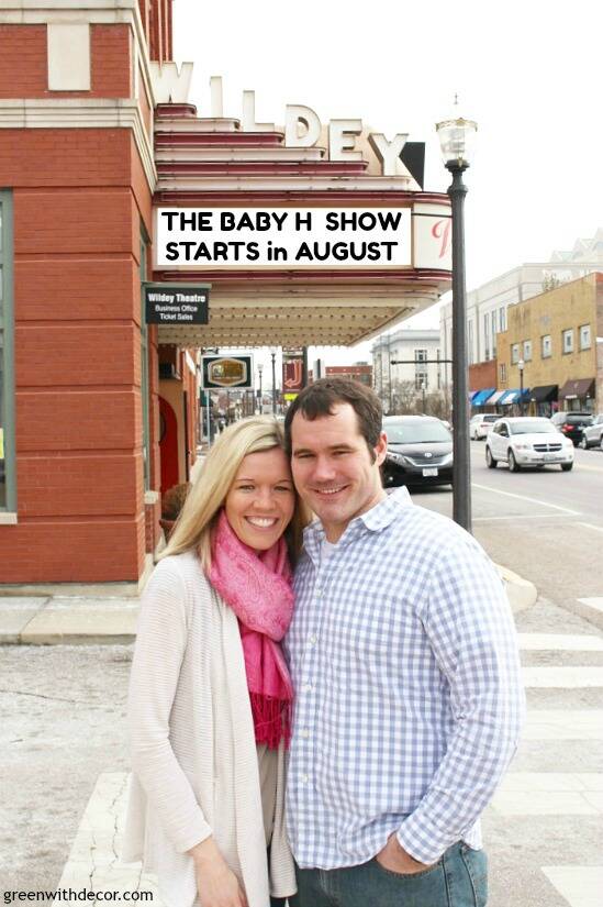 Clever baby announcement in front of a movie theater!