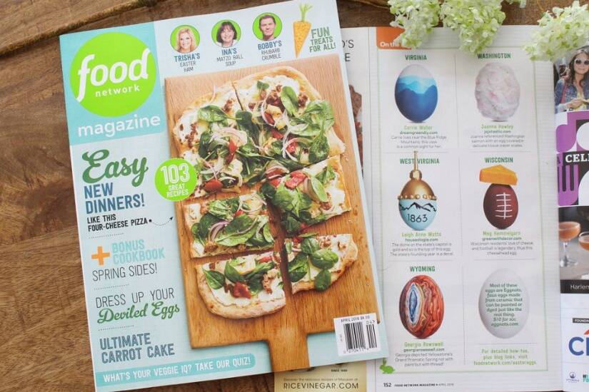 Green With Decor's Easter egg project featured in Food Network Magazine! Such a cute Easter egg DIY for football lovers or Wisconsin lovers!