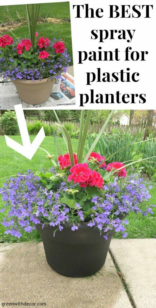 The Best Spray Paint For Plastic Planters Green With Decor   Best Spray Paint Plastic Planters Banner 520x1024 