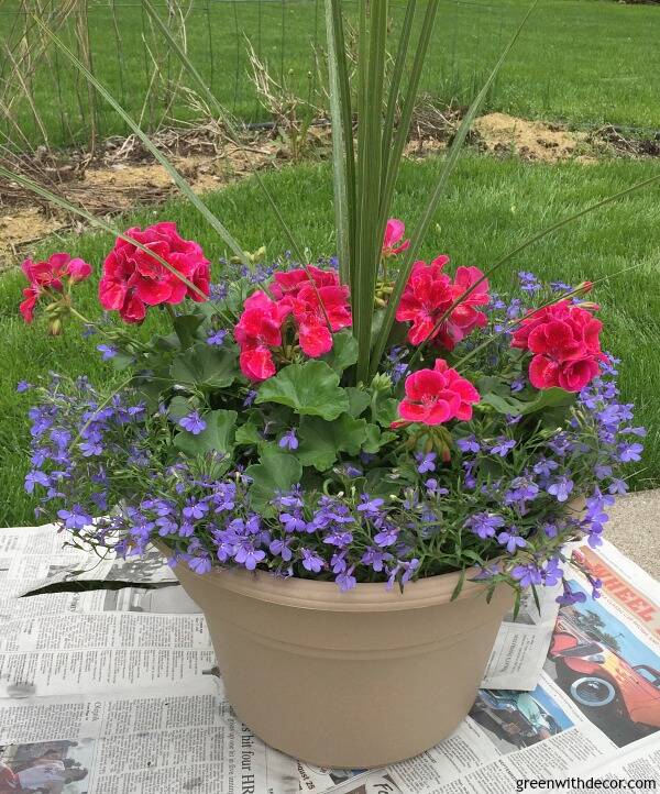 A plastic outdoor planter ready for some spray paint!