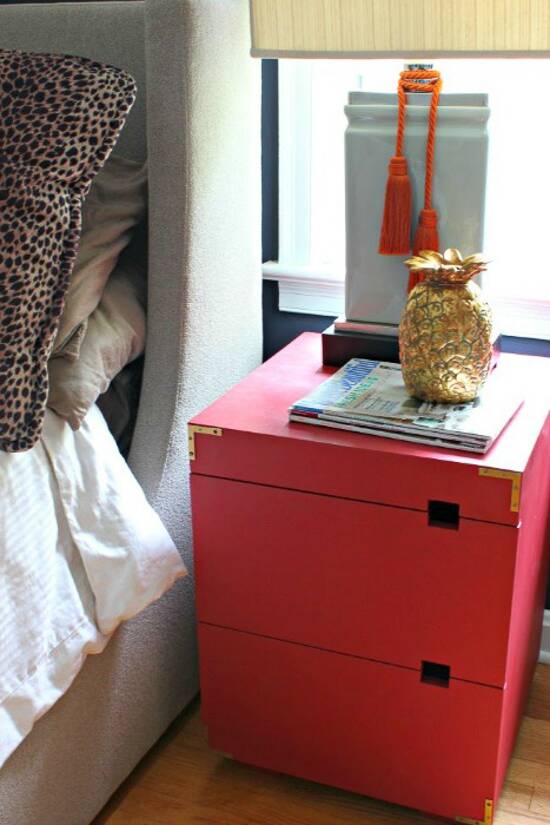 RED HOT NIGHTSTAND MAKEOVER  Nightstand makeover, Painting