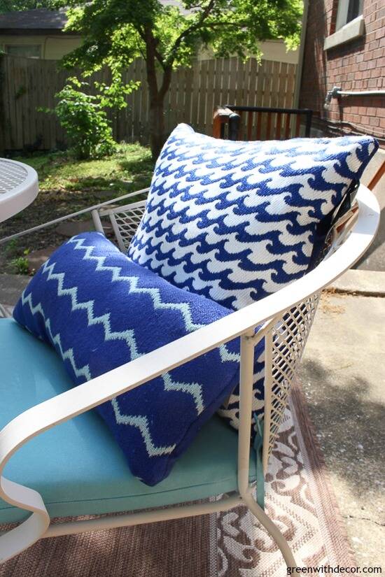 Blue and white patio ideas Green With Decor