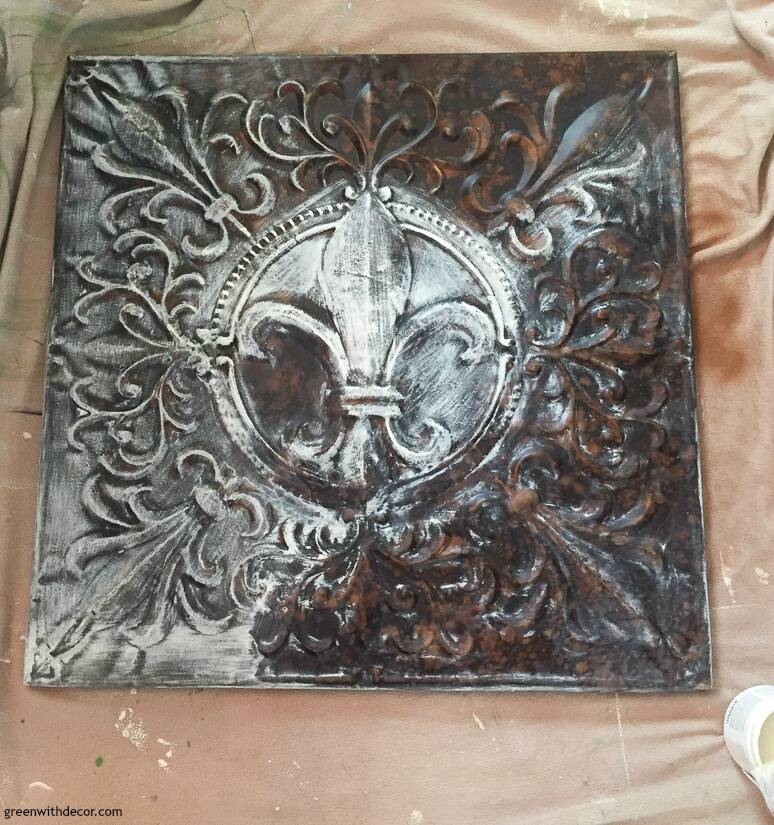 Painting metal for a cool DIY wall art project
