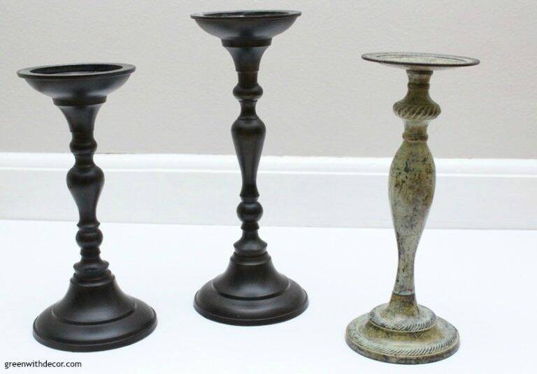 How to paint candlesticks Green With Decor