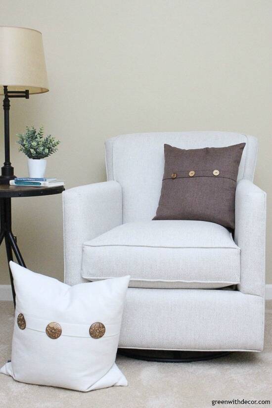 A gorgeous neutral glider that works in any room Green With Decor