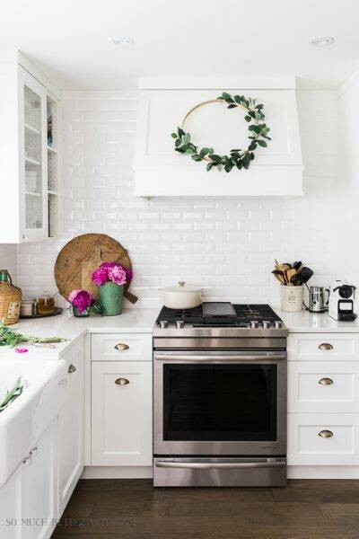 White painted kitchen cabinets