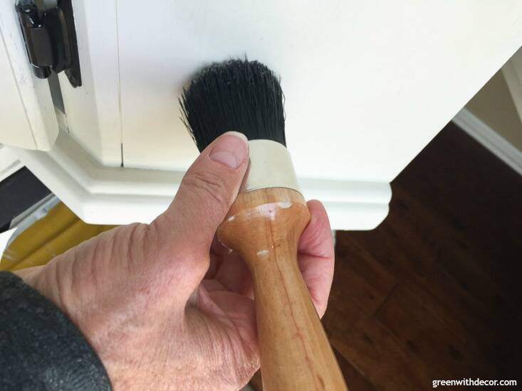 Applying wax to painted furniture