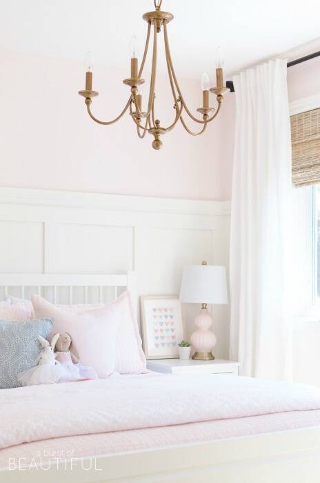 Nursery painted with Pink Bliss by Benjamin Moore