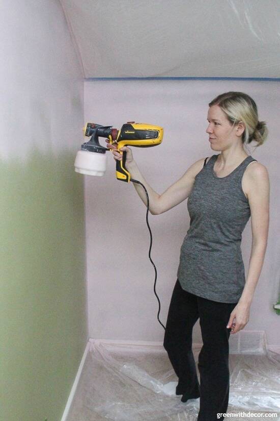 How to paint a nursery pink with a paint sprayer