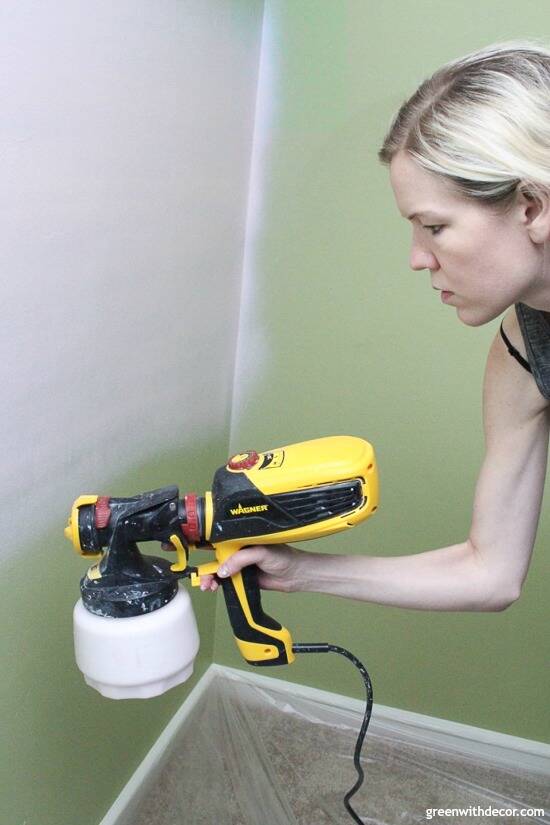 Painting a nursery with a Wagner paint sprayer