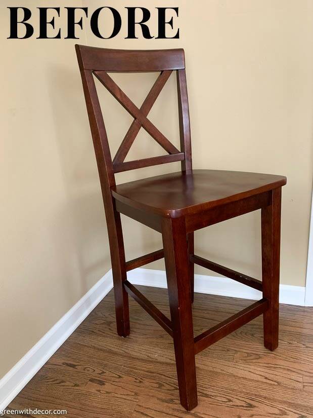 How to paint barstools with a paint sprayer Green With Decor