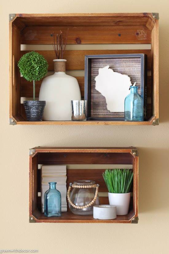 All about our crate shelves - Green With Decor