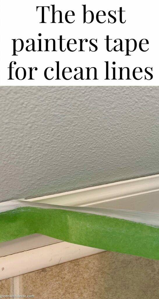 Trim and painters tape with text overlay, "The best painters tape for clean lines"